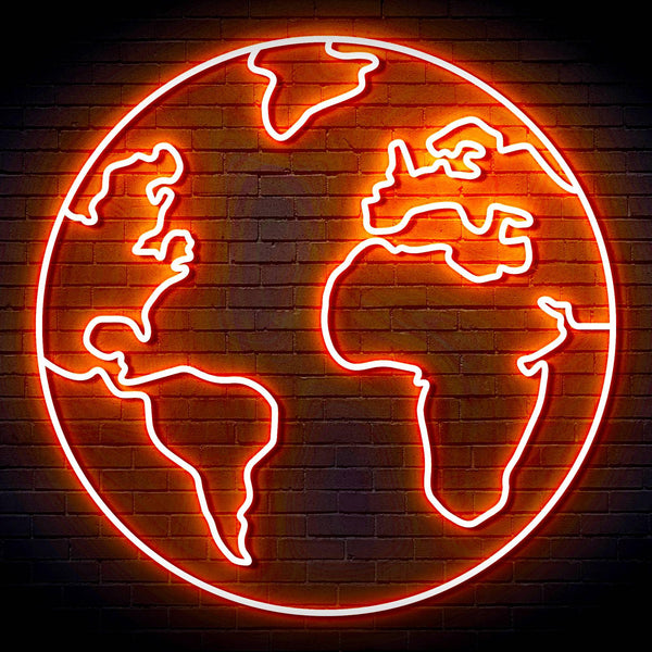 ADVPRO Earth Globe Ultra-Bright LED Neon Sign fn-i4110 - Orange