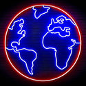 ADVPRO Earth Globe Ultra-Bright LED Neon Sign fn-i4110 - Red & Blue