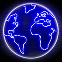 ADVPRO Earth Globe Ultra-Bright LED Neon Sign fn-i4110 - White & Blue