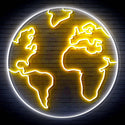 ADVPRO Earth Globe Ultra-Bright LED Neon Sign fn-i4110 - White & Golden Yellow
