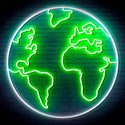ADVPRO Earth Globe Ultra-Bright LED Neon Sign fn-i4110 - White & Green