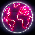 ADVPRO Earth Globe Ultra-Bright LED Neon Sign fn-i4110 - White & Pink