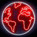 ADVPRO Earth Globe Ultra-Bright LED Neon Sign fn-i4110 - White & Red