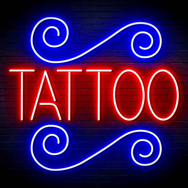 ADVPRO TATTOO Shop Signage Ultra-Bright LED Neon Sign fn-i4111 - Blue & Red