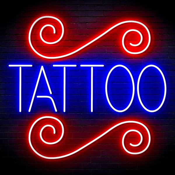 ADVPRO TATTOO Shop Signage Ultra-Bright LED Neon Sign fn-i4111 - Red & Blue