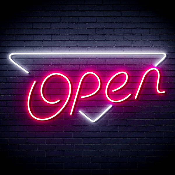 ADVPRO Open Signage Shop Restaurant Ultra-Bright LED Neon Sign fn-i4112 - White & Pink