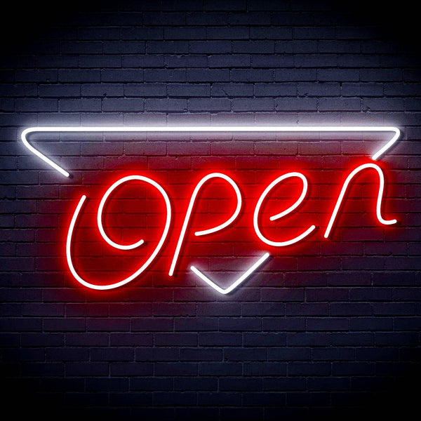 ADVPRO Open Signage Shop Restaurant Ultra-Bright LED Neon Sign fn-i4112 - White & Red