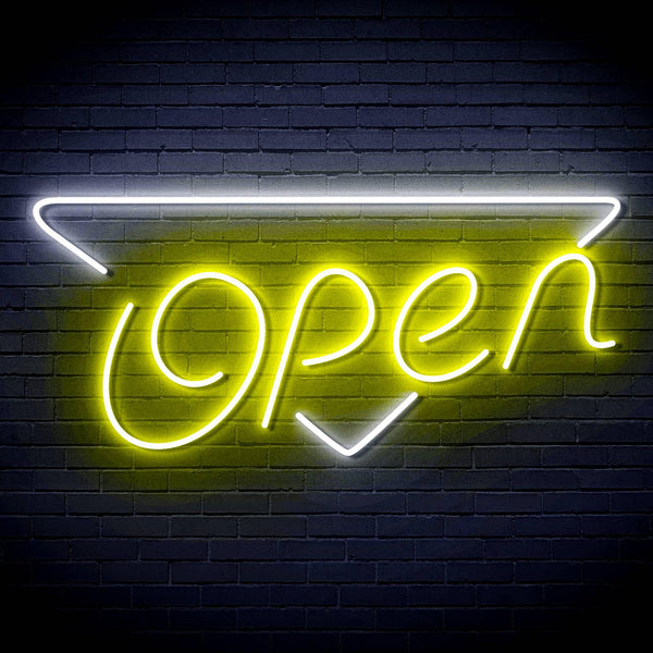 ADVPRO Open Signage Shop Restaurant Ultra-Bright LED Neon Sign fn-i4112 - White & Yellow