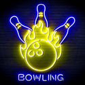 ADVPRO Bowling Ultra-Bright LED Neon Sign fn-i4113 - Blue & Yellow