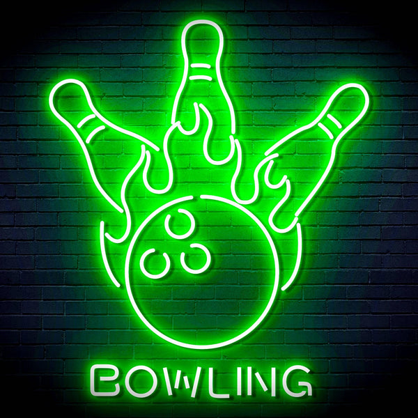 ADVPRO Bowling Ultra-Bright LED Neon Sign fn-i4113 - Golden Yellow