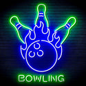 ADVPRO Bowling Ultra-Bright LED Neon Sign fn-i4113 - Green & Blue
