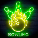 ADVPRO Bowling Ultra-Bright LED Neon Sign fn-i4113 - Green & Yellow