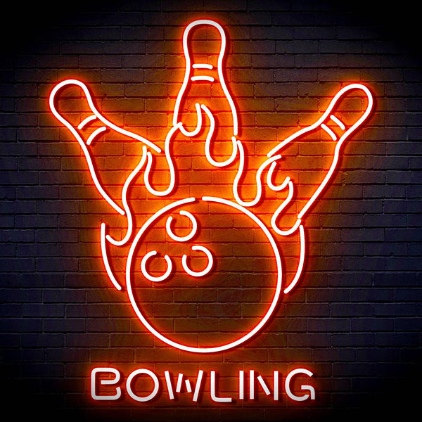 ADVPRO Bowling Ultra-Bright LED Neon Sign fn-i4113 - Orange