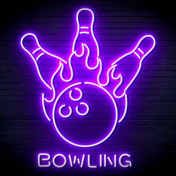 ADVPRO Bowling Ultra-Bright LED Neon Sign fn-i4113 - Purple