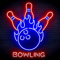 ADVPRO Bowling Ultra-Bright LED Neon Sign fn-i4113 - Red & Blue