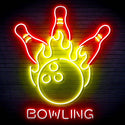 ADVPRO Bowling Ultra-Bright LED Neon Sign fn-i4113 - Red & Yellow