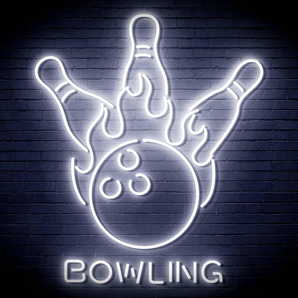 ADVPRO Bowling Ultra-Bright LED Neon Sign fn-i4113 - White