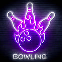 ADVPRO Bowling Ultra-Bright LED Neon Sign fn-i4113 - White & Purple