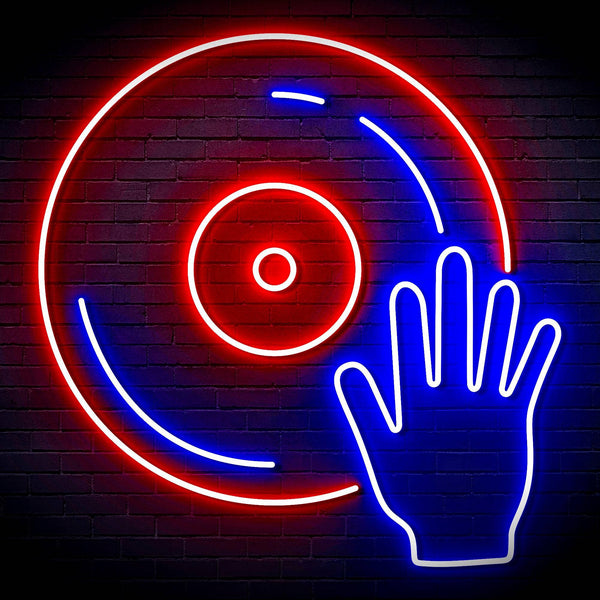 ADVPRO Disco DJ  Ultra-Bright LED Neon Sign fn-i4115 - Blue & Red