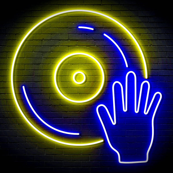 ADVPRO Disco DJ  Ultra-Bright LED Neon Sign fn-i4115 - Blue & Yellow
