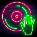 ADVPRO Disco DJ  Ultra-Bright LED Neon Sign fn-i4115 - Green & Pink