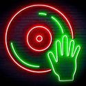 ADVPRO Disco DJ  Ultra-Bright LED Neon Sign fn-i4115 - Green & Red