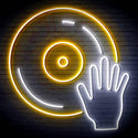ADVPRO Disco DJ  Ultra-Bright LED Neon Sign fn-i4115 - White & Golden Yellow