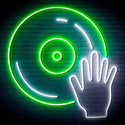 ADVPRO Disco DJ  Ultra-Bright LED Neon Sign fn-i4115 - White & Green