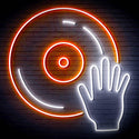 ADVPRO Disco DJ  Ultra-Bright LED Neon Sign fn-i4115 - White & Orange