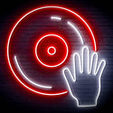 ADVPRO Disco DJ  Ultra-Bright LED Neon Sign fn-i4115 - White & Red