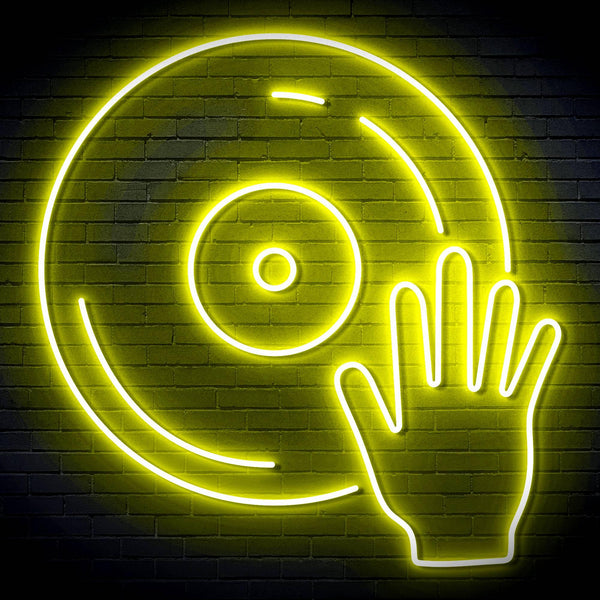 ADVPRO Disco DJ  Ultra-Bright LED Neon Sign fn-i4115 - Yellow