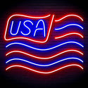ADVPRO USA Flag Ultra-Bright LED Neon Sign fn-i4116 - Blue & Red
