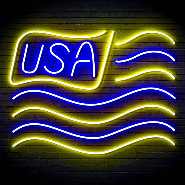 ADVPRO USA Flag Ultra-Bright LED Neon Sign fn-i4116 - Blue & Yellow