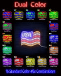 ADVPRO USA Flag Ultra-Bright LED Neon Sign fn-i4116 - Dual-Color