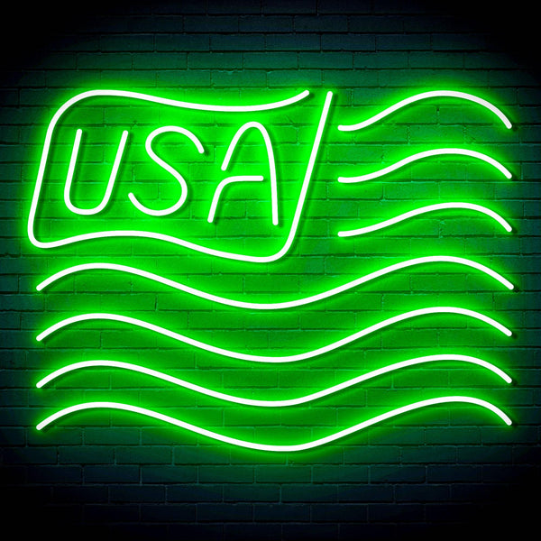 ADVPRO USA Flag Ultra-Bright LED Neon Sign fn-i4116 - Golden Yellow