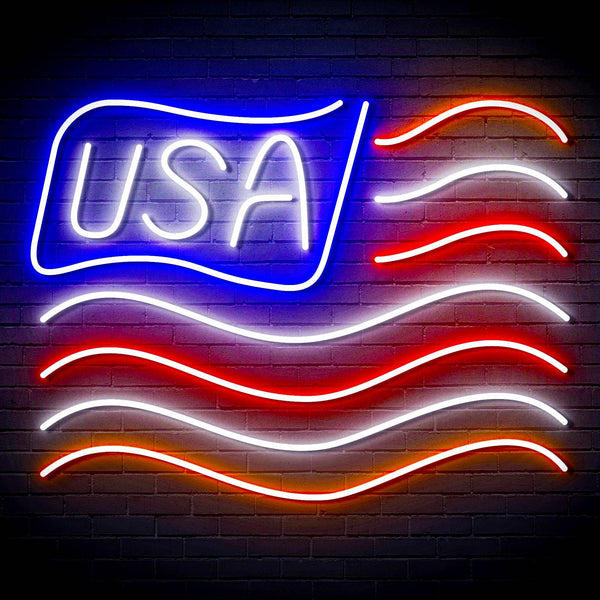 ADVPRO USA Flag Ultra-Bright LED Neon Sign fn-i4116 - Multi-Color 1