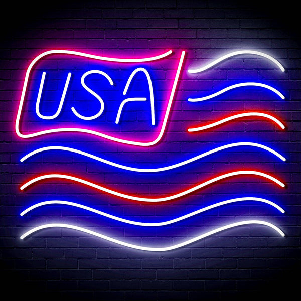 ADVPRO USA Flag Ultra-Bright LED Neon Sign fn-i4116 - Multi-Color 2