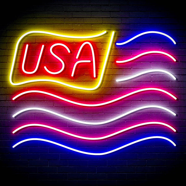 ADVPRO USA Flag Ultra-Bright LED Neon Sign fn-i4116 - Multi-Color 3