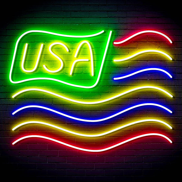 ADVPRO USA Flag Ultra-Bright LED Neon Sign fn-i4116 - Multi-Color 4