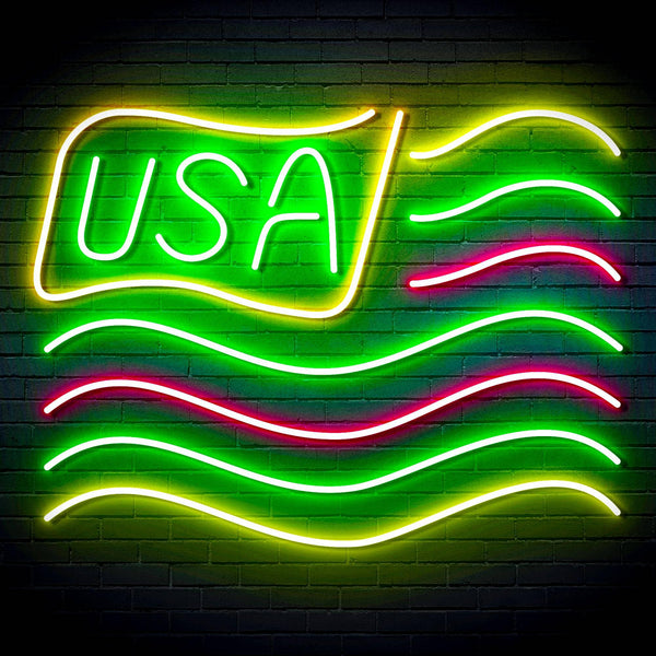 ADVPRO USA Flag Ultra-Bright LED Neon Sign fn-i4116 - Multi-Color 5