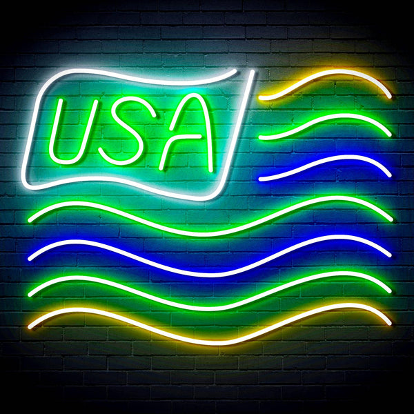 ADVPRO USA Flag Ultra-Bright LED Neon Sign fn-i4116 - Multi-Color 9