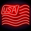 ADVPRO USA Flag Ultra-Bright LED Neon Sign fn-i4116 - Red