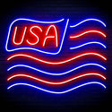 ADVPRO USA Flag Ultra-Bright LED Neon Sign fn-i4116 - Red & Blue