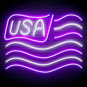 ADVPRO USA Flag Ultra-Bright LED Neon Sign fn-i4116 - White & Purple