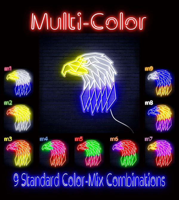 ADVPRO Eagle Head Ultra-Bright LED Neon Sign fn-i4117 - Multi-Color