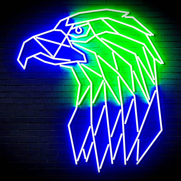 ADVPRO Eagle Head Ultra-Bright LED Neon Sign fn-i4117 - Green & Blue