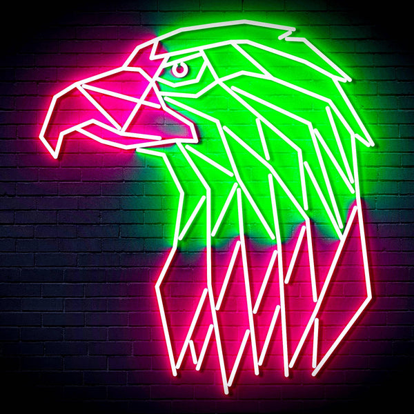 ADVPRO Eagle Head Ultra-Bright LED Neon Sign fn-i4117 - Green & Pink
