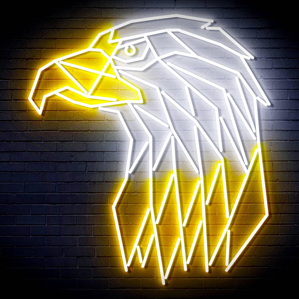 ADVPRO Eagle Head Ultra-Bright LED Neon Sign fn-i4117 - White & Golden Yellow