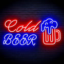 ADVPRO Cold Beer with Beer Mug Ultra-Bright LED Neon Sign fn-i4119 - Blue & Red