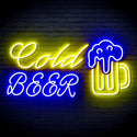 ADVPRO Cold Beer with Beer Mug Ultra-Bright LED Neon Sign fn-i4119 - Blue & Yellow
